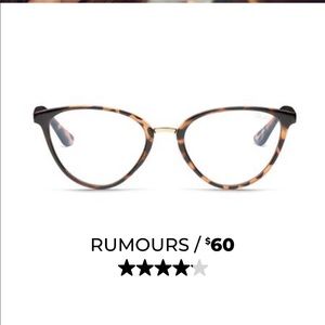 Blue light cat eye qua glasses.